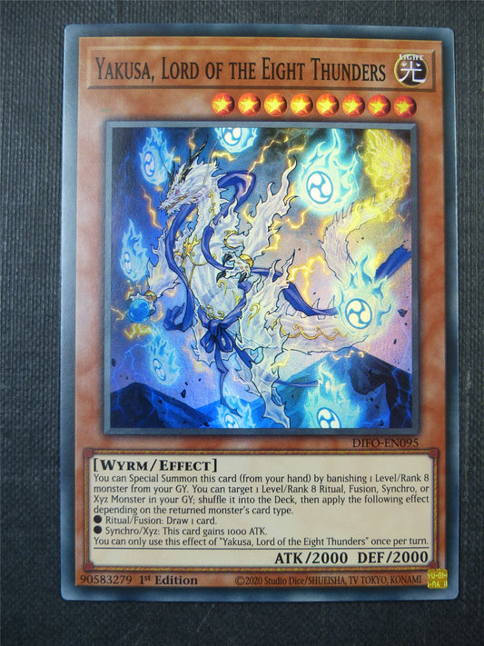 Yakusa Lord of the Eight Thunders DIFO Super Rare - - Dimension Force 1st ed Yugioh Card #2L1