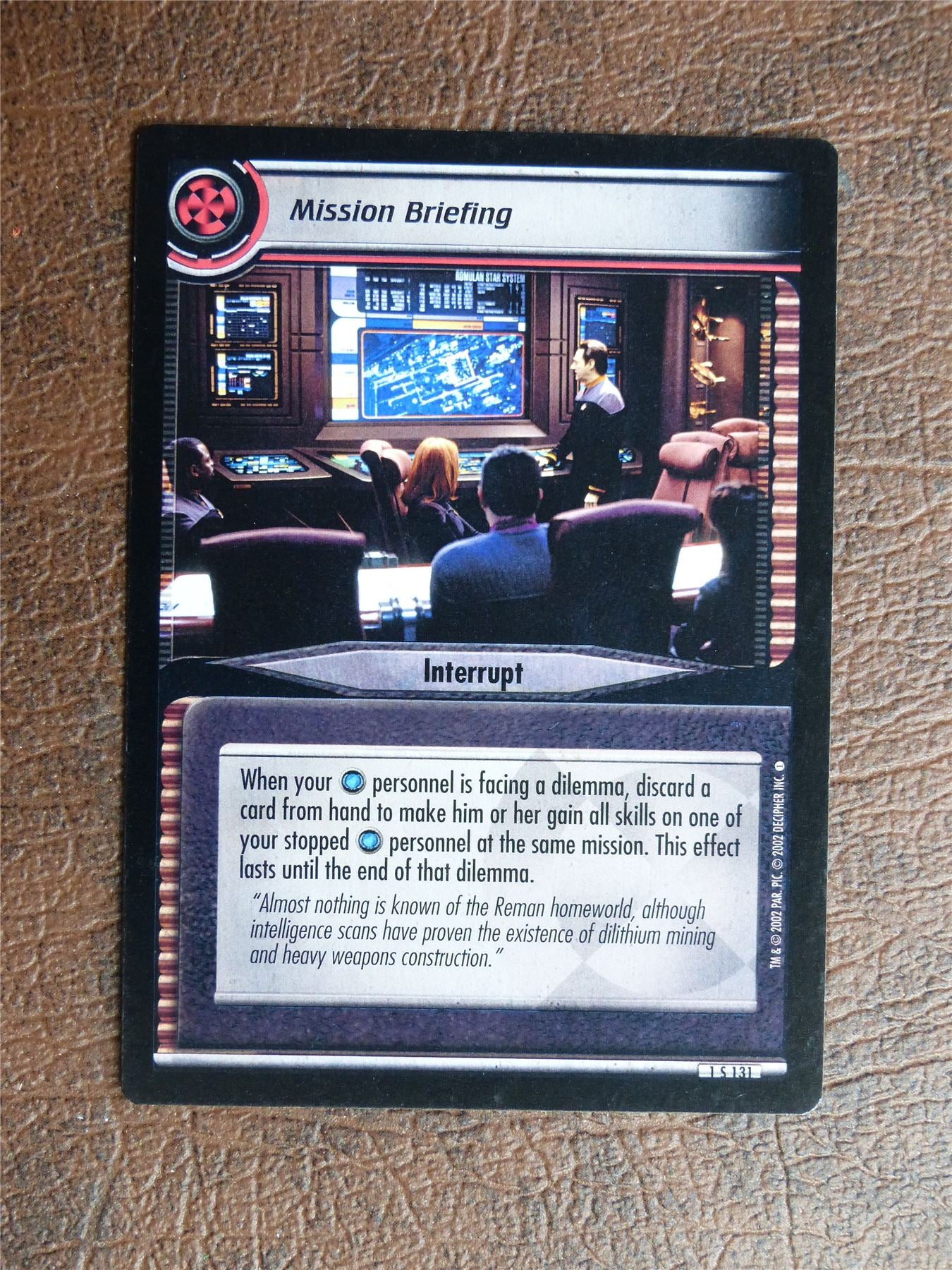 Mission Briefing - Star Trek CCG TCG Card #WX