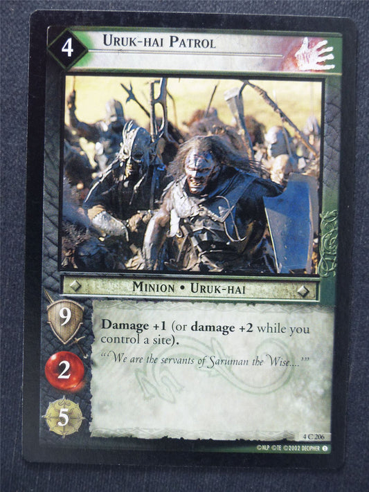 Uruk-Hai Patrol 4 C 206 - LotR Cards #RF