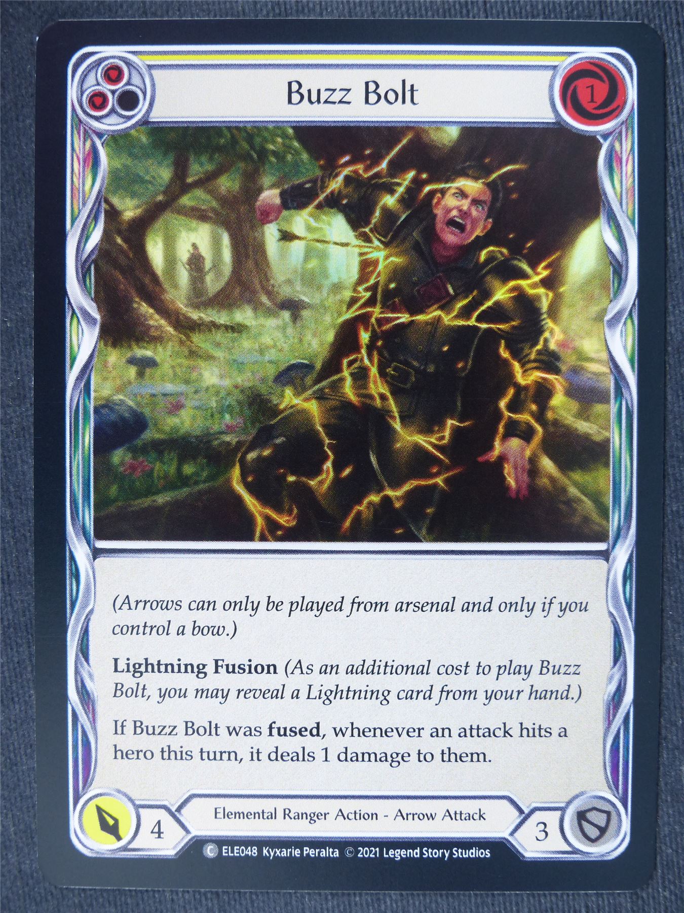 Buzz Bolt C Foil Yellow - 1st Ed Tales of Aria - Flesh and Blood