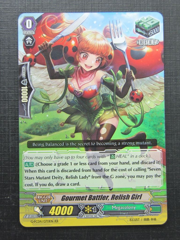 Vanguard Cards: GOURMET BATTLER RELISH GIRL G-FC04 RR # 1H89