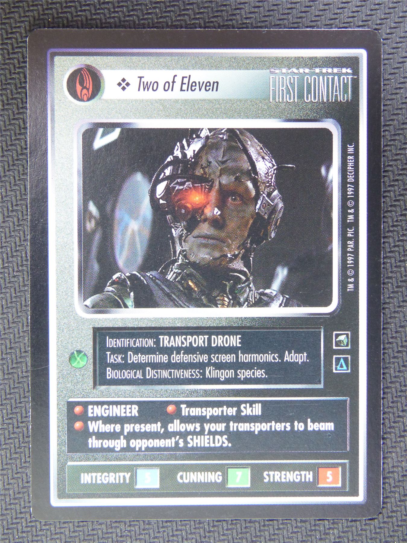 Two of Eleven Black Border - Star Trek CCG First Contact #4Z4