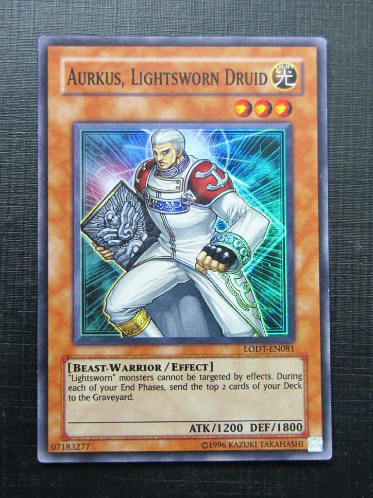 Yugioh Cards: AURKUS LIGHTSWORN DRUID LODT SUPER RARE # 2B34