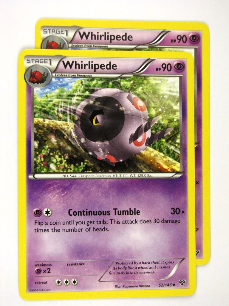 Pokemon Cards: WHIRLIPEDE 52/146 x2: X & Y