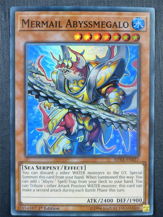 Mermail Abyssmegalo SHVA Super Rare - 1st ed Yugioh Card #9BJ