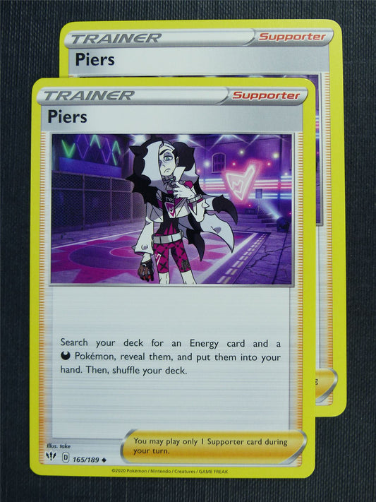 Piers 165/189 x2  - DAA - Pokemon Card #3D5