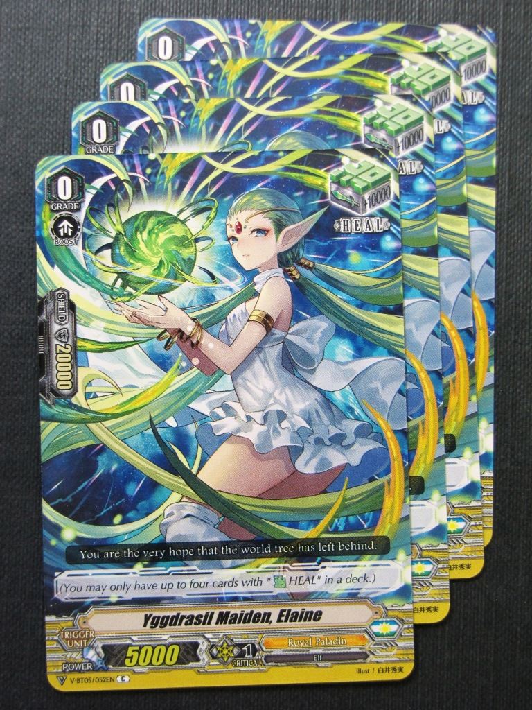 Yggdrasil Maiden Elaine x4 - V-BT05 - Vanguard Cards #D3