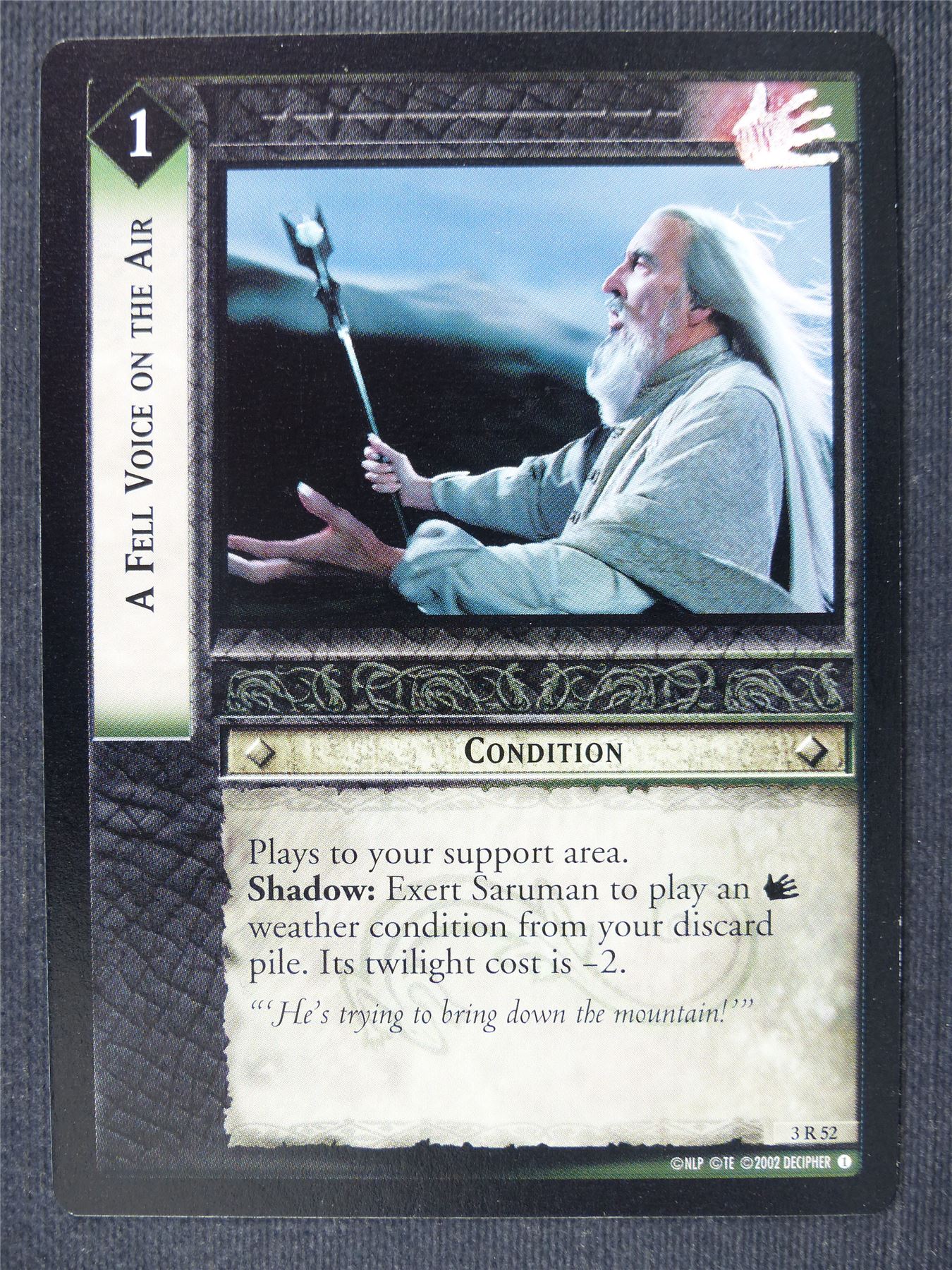 A Fell Voice on the Air 3 R 52 - LotrR Cards #3C0