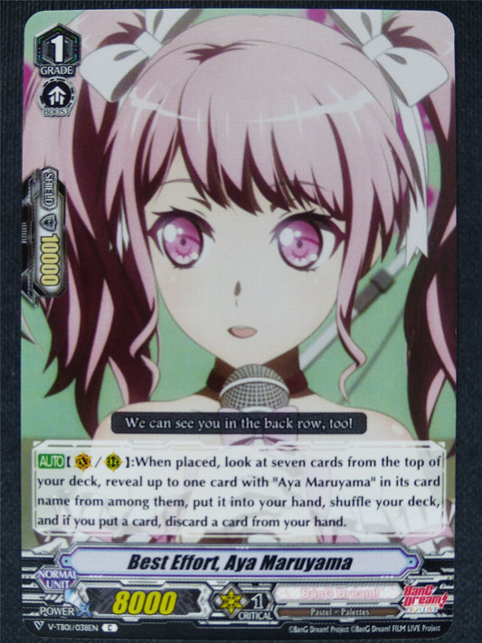 Best Effort Aya Maruyama V-TB01 C - Vanguard Cards #GE