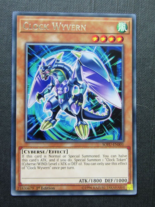 Clock Wyvern SOFU Rare - 1st ed - Yugioh Cards #10J