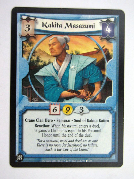 Vintage L5R Cards: KAKITA MASAZUMI # 27G68