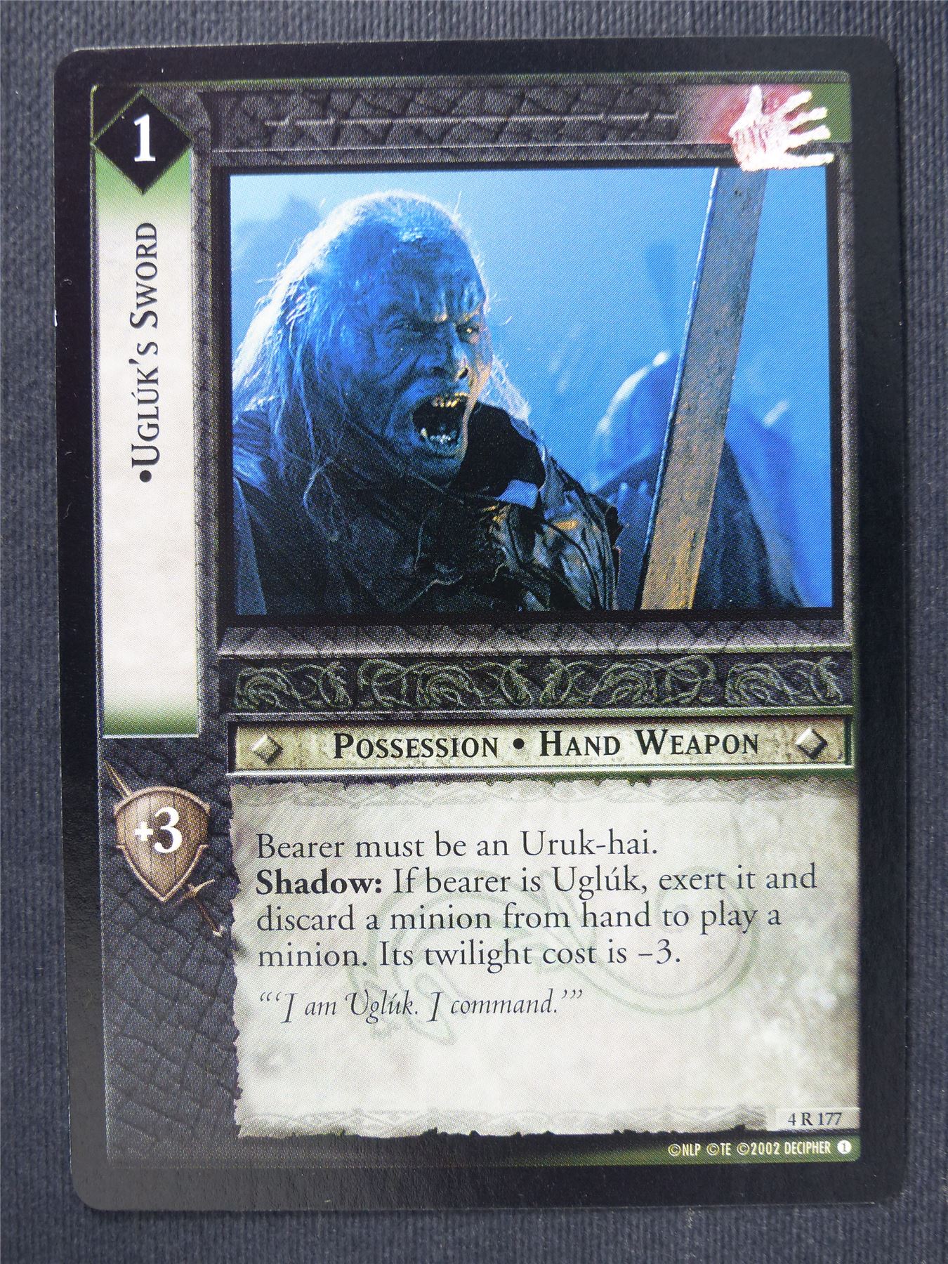 Ugluk's Sword 4 R 177 - LotR Cards #3NW