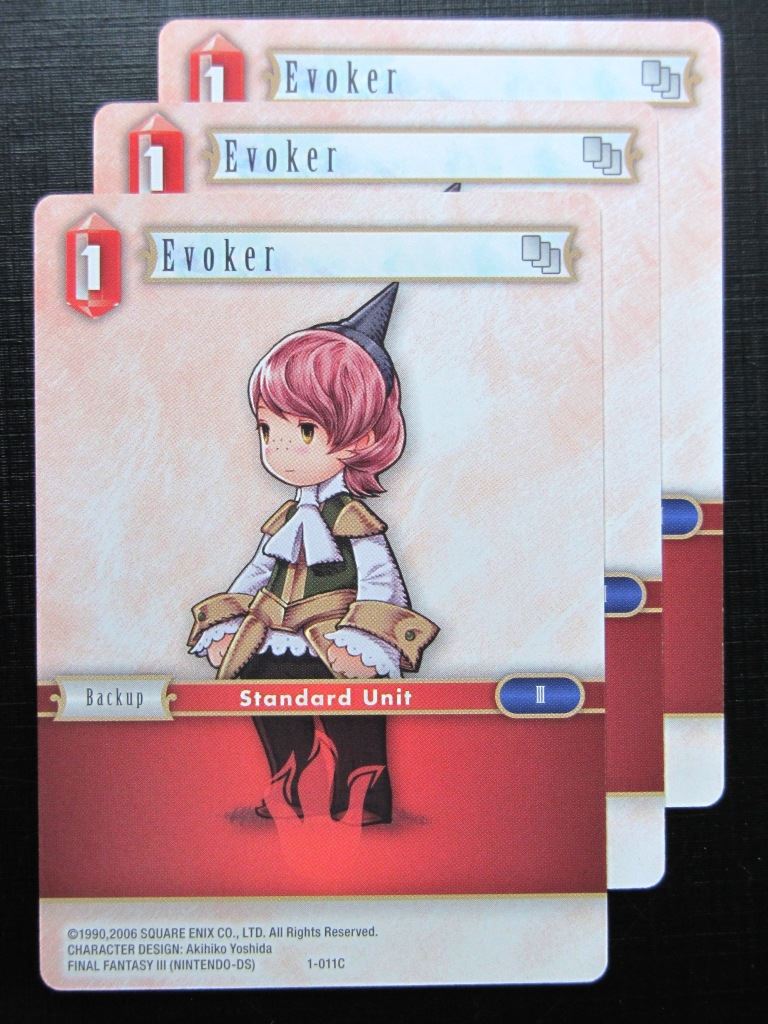 Final Fantasy Cards: EVOKER 1-011C x3 # 20B90