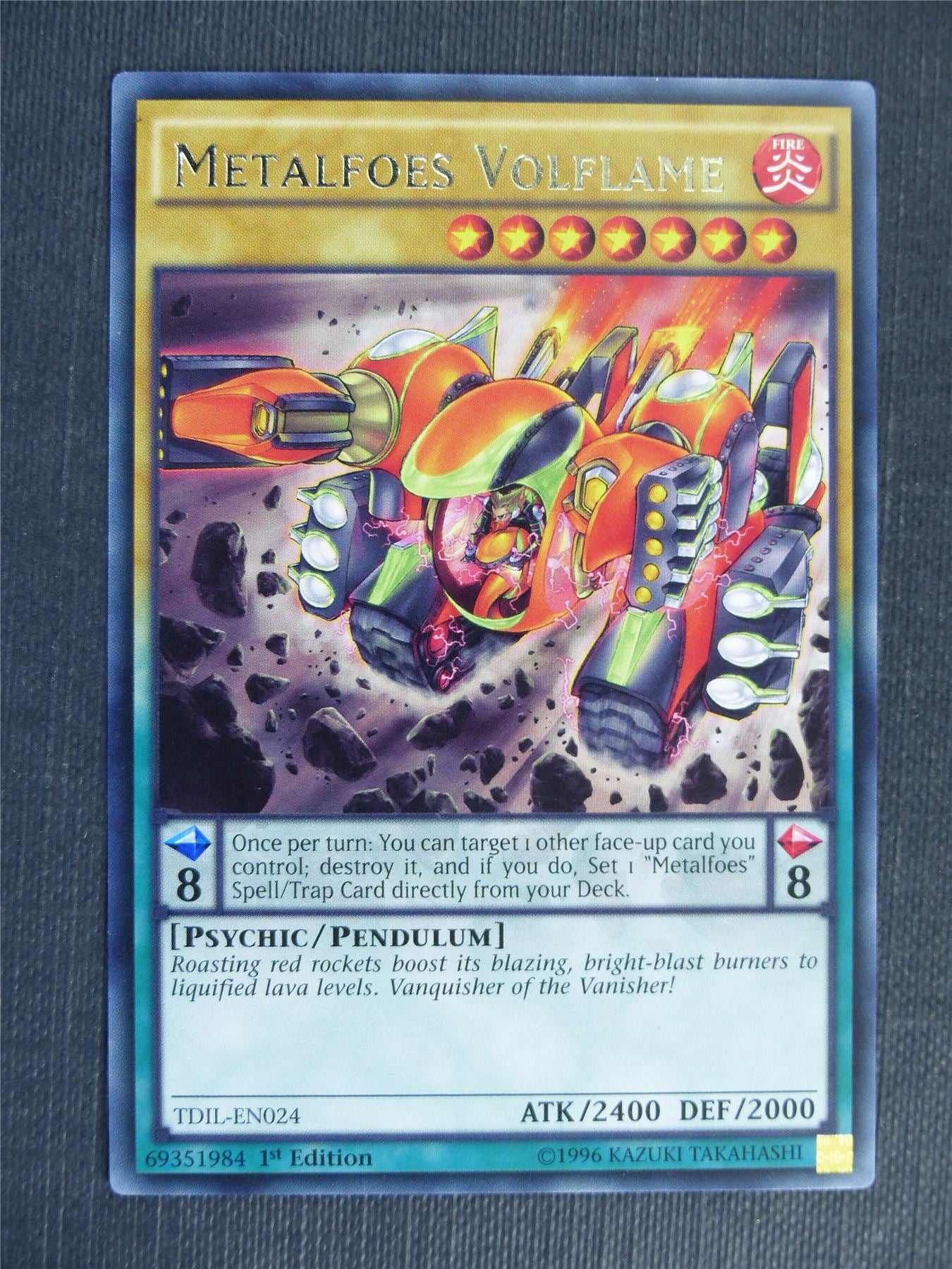 Metalfoes Volflame TDIL Rare - 1st ed - Yugioh Cards #2RH