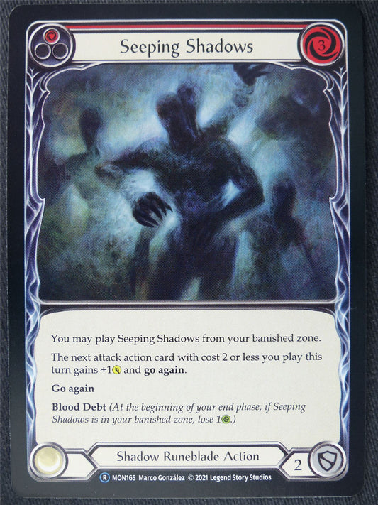 Seeping Shadows Red - Monarch Unlimited - Flesh and Blood Cards #GR
