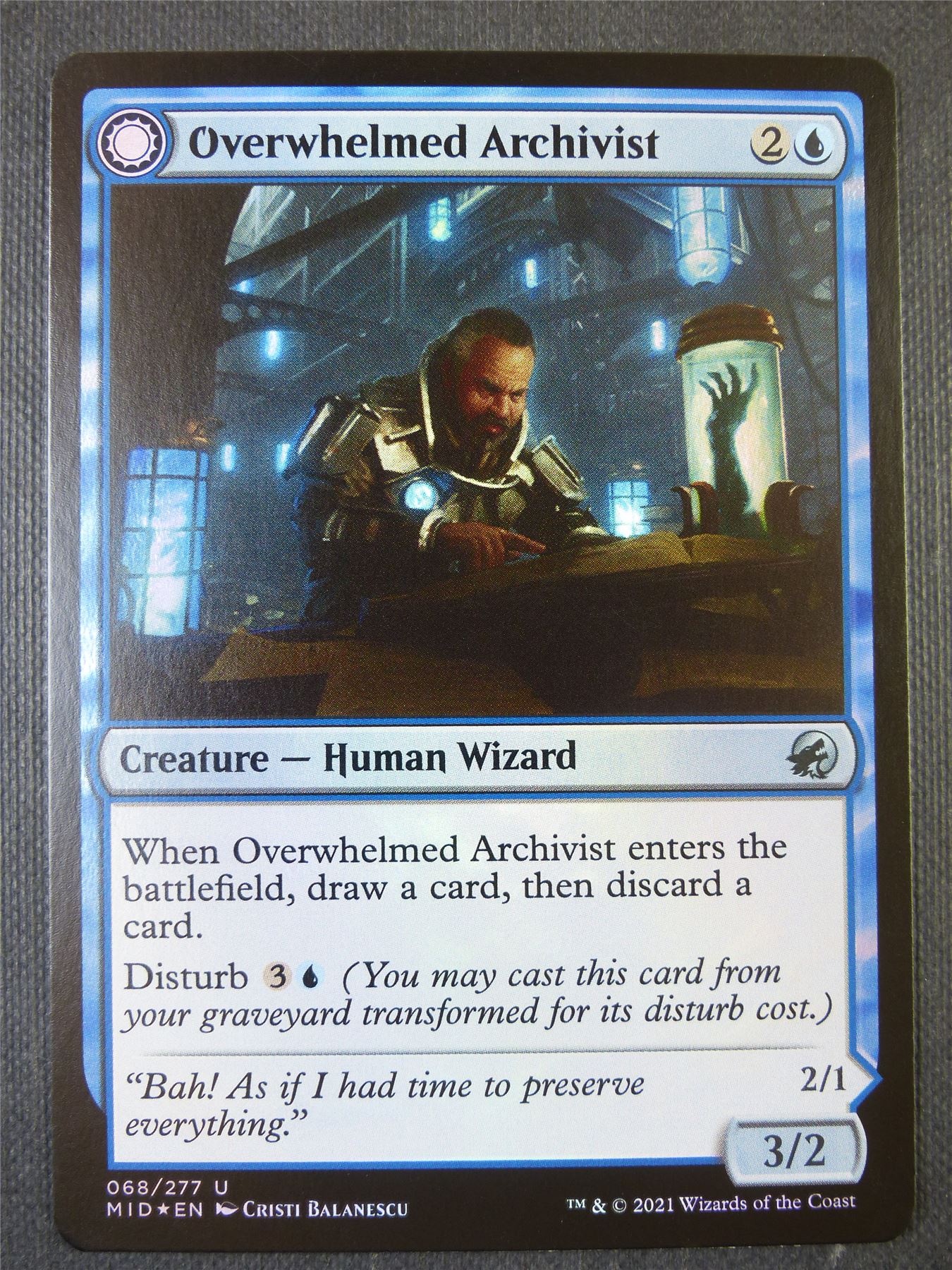 Overwhelmed Archivist Foil - Mtg Card #2BF