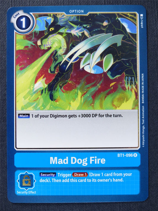 Mad Dog Fire BT1-096 R - Digimon Cards #PK