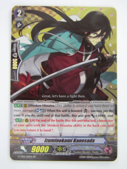 Vanguard Cards: IZUMINOKAMI KANESADA G-TB01 RR # 1F13