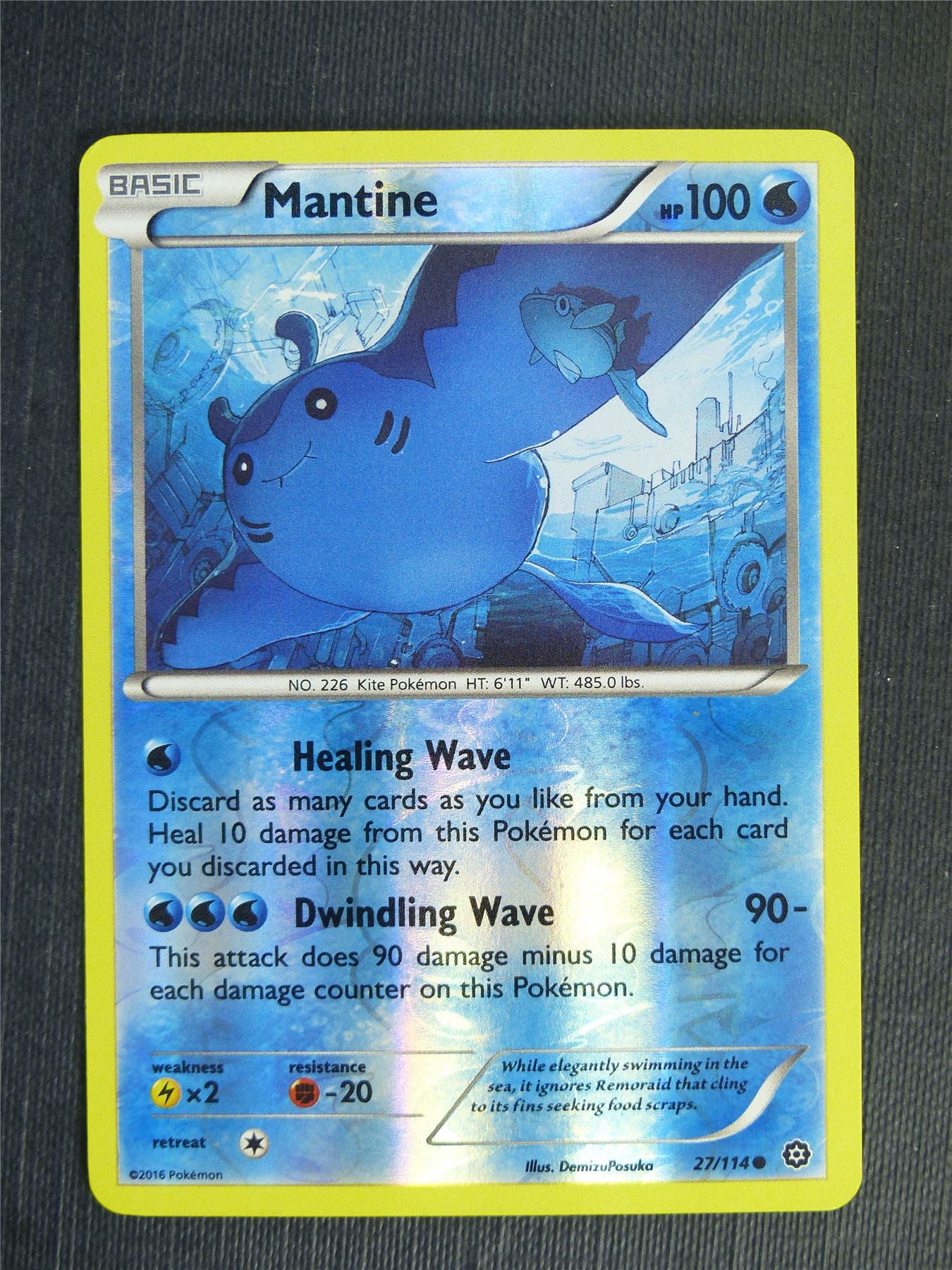 Mantine 27/114 Reverse Holo - Pokemon Cards #2F2