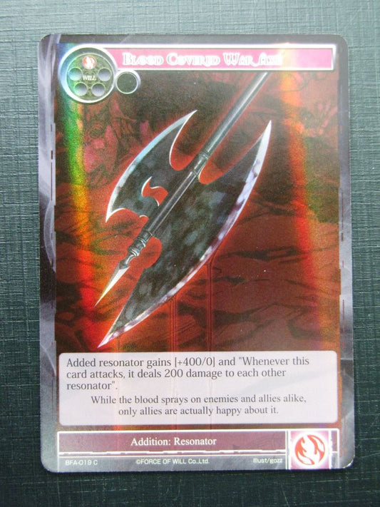 Force of Will Cards: BLOOD COVERED WAR AXE FOIL # 18F50