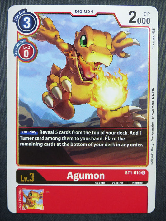 Agumon BT1-010 R - Digimon Card #9CV