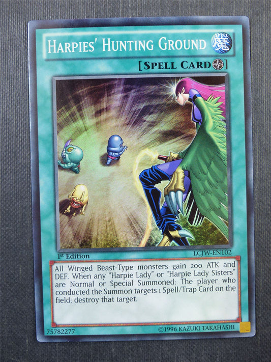 Harpies' Hunting Ground LCJW Super Rare - 1st ed Yugioh Card #3XU