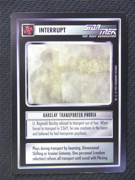 Interrupt Barclay Transporter Phobia - Star Trek CCG Next Gen #53G