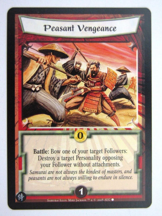 Vintage L5R Cards: PEASANT VENGEANCE # 27F71