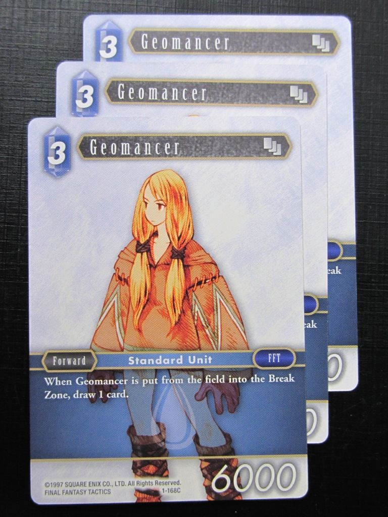 Final Fantasy Cards: GEOMANCER 1-168C x3 # 19J85