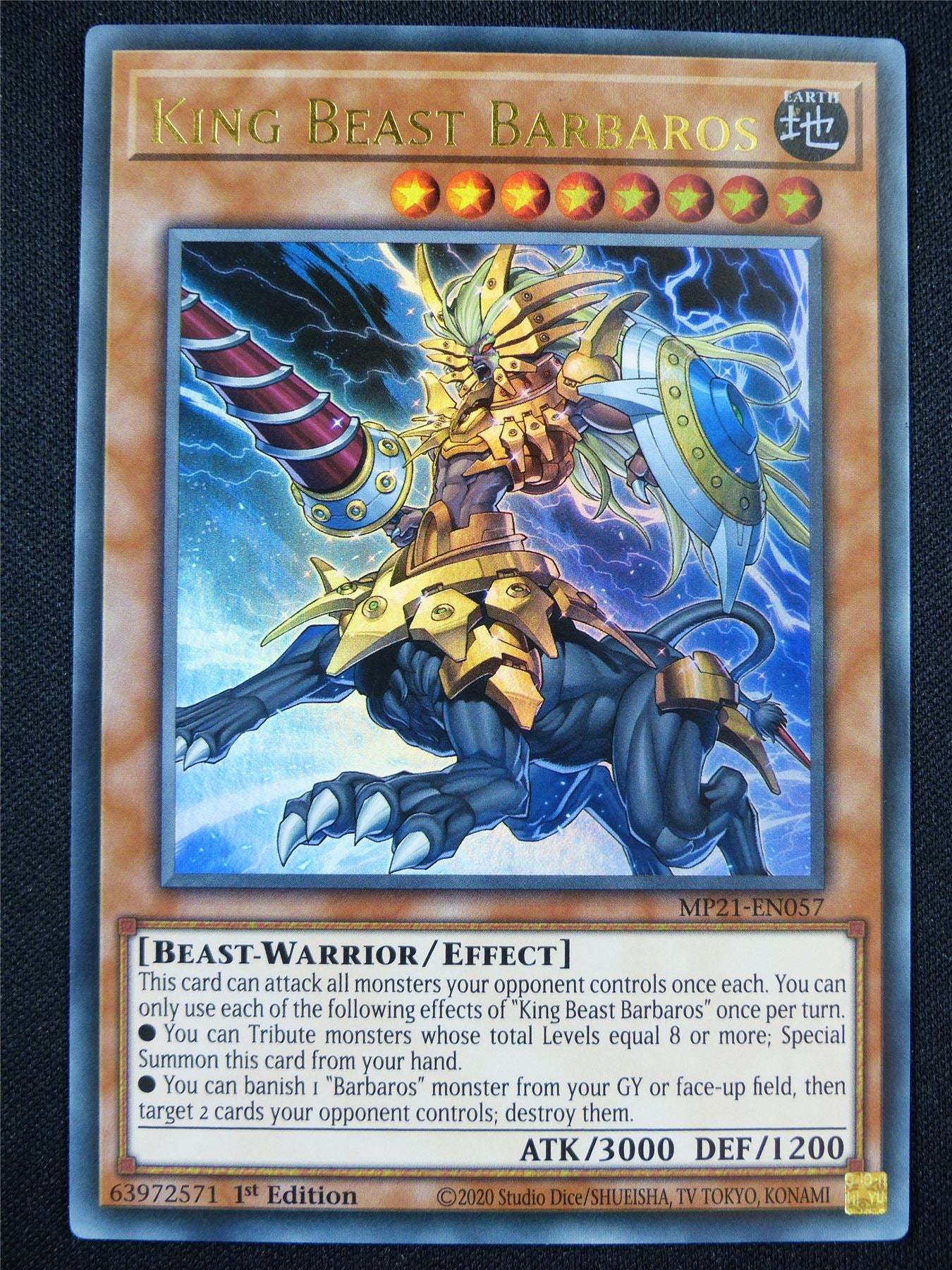 King Beast Barbaros MP21 Ultra Rare - 1st ed Yugioh Card #2VD