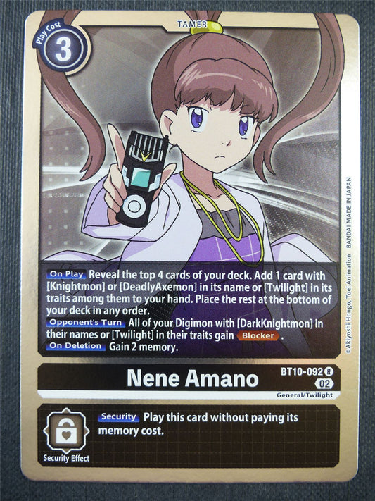 Nene Amano BT10-092 R - Xros Encounter - Digimon Card #96R