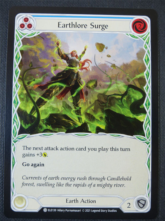 Earthlore Surge - Blue - Tales of Aria 1st ed - Flesh and Blood Card #64W