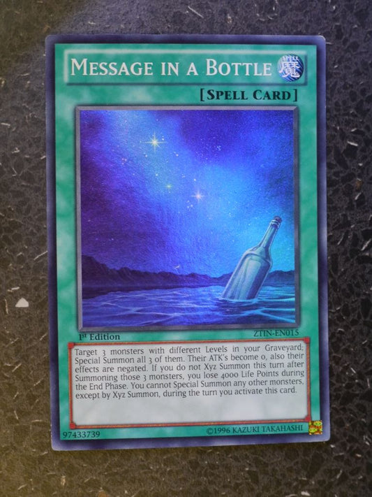 Yugioh Cards: MESSAGE IN A BOTTLE ZTIN SUPER RARE # 3C68