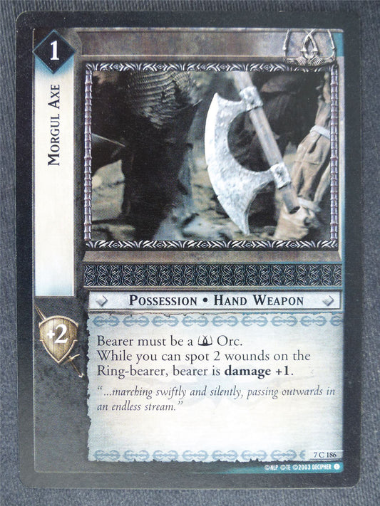 Morgul Axe 7 C 186 - played - LotR Cards #RJ