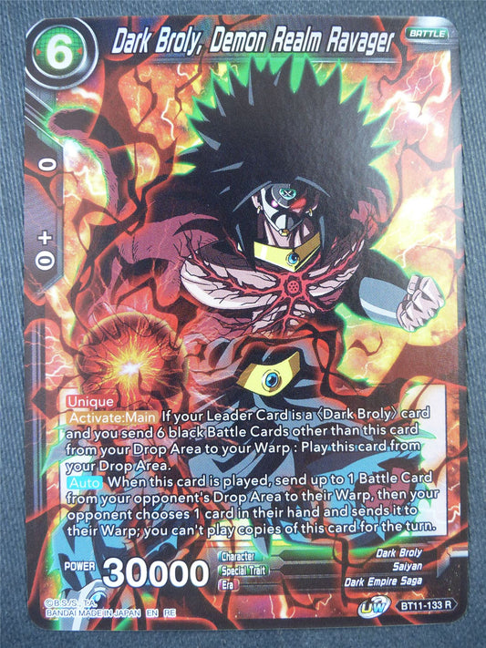 Dark Broly Demon Realm Ravager BT11 R - Dragon Bal Super Card #90S