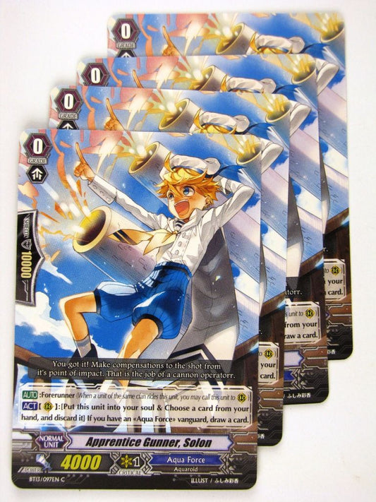 Cardfight!! Vanguard - Apprentice Gunner, Solon x4 BT13