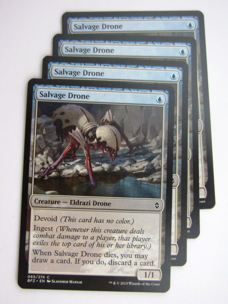 MTG Cards: BATTLE FOR ZENDIKAR: SALVAGE DRONE x4 # 37A71