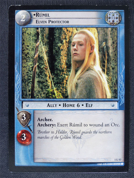 Rumil 1 U 57 - played - LotR cards #CY