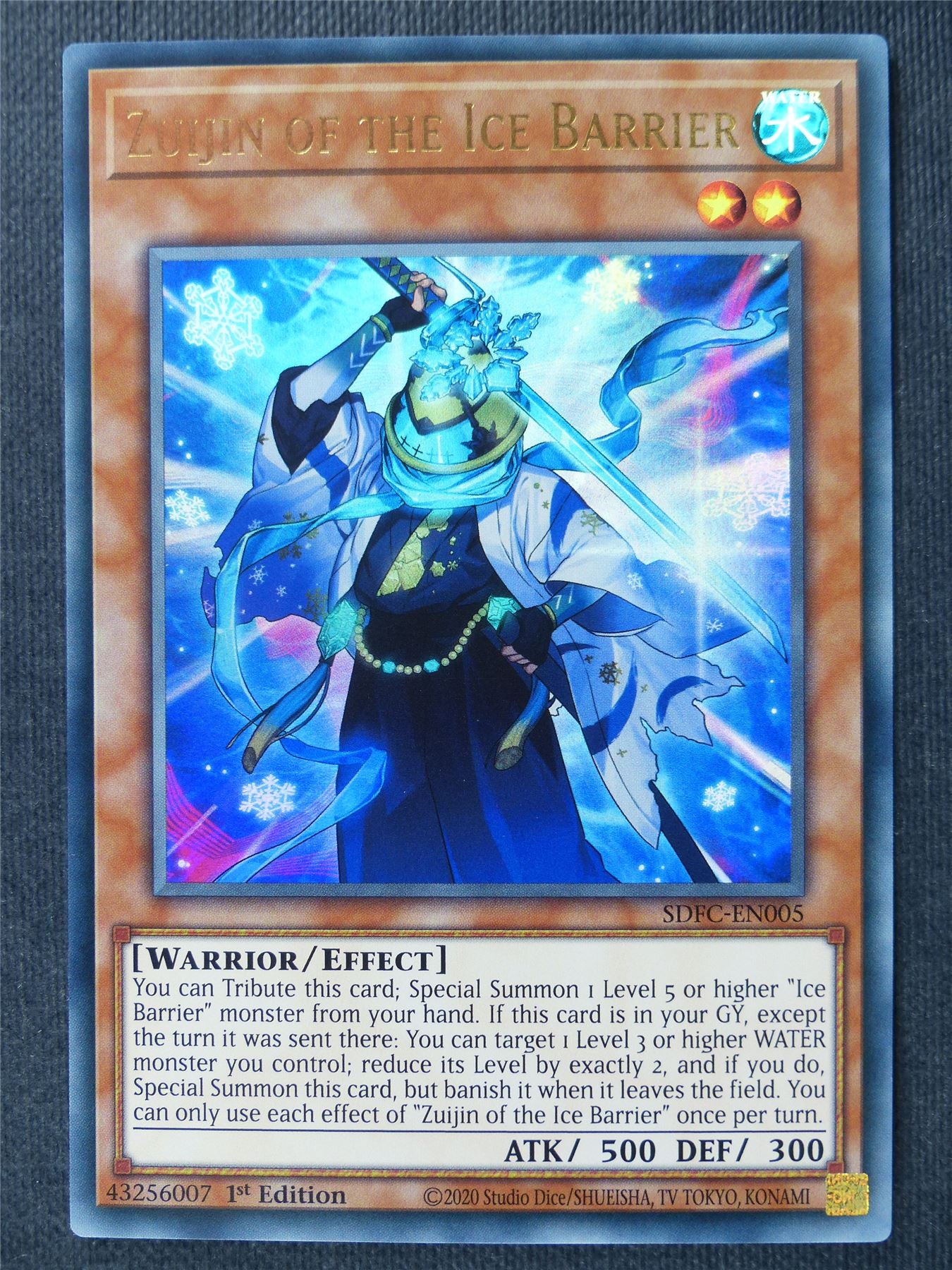 Zuijin of the Ice Barrier SDFC Ultra Rare - 1st ed - Yugioh Cards #2M9