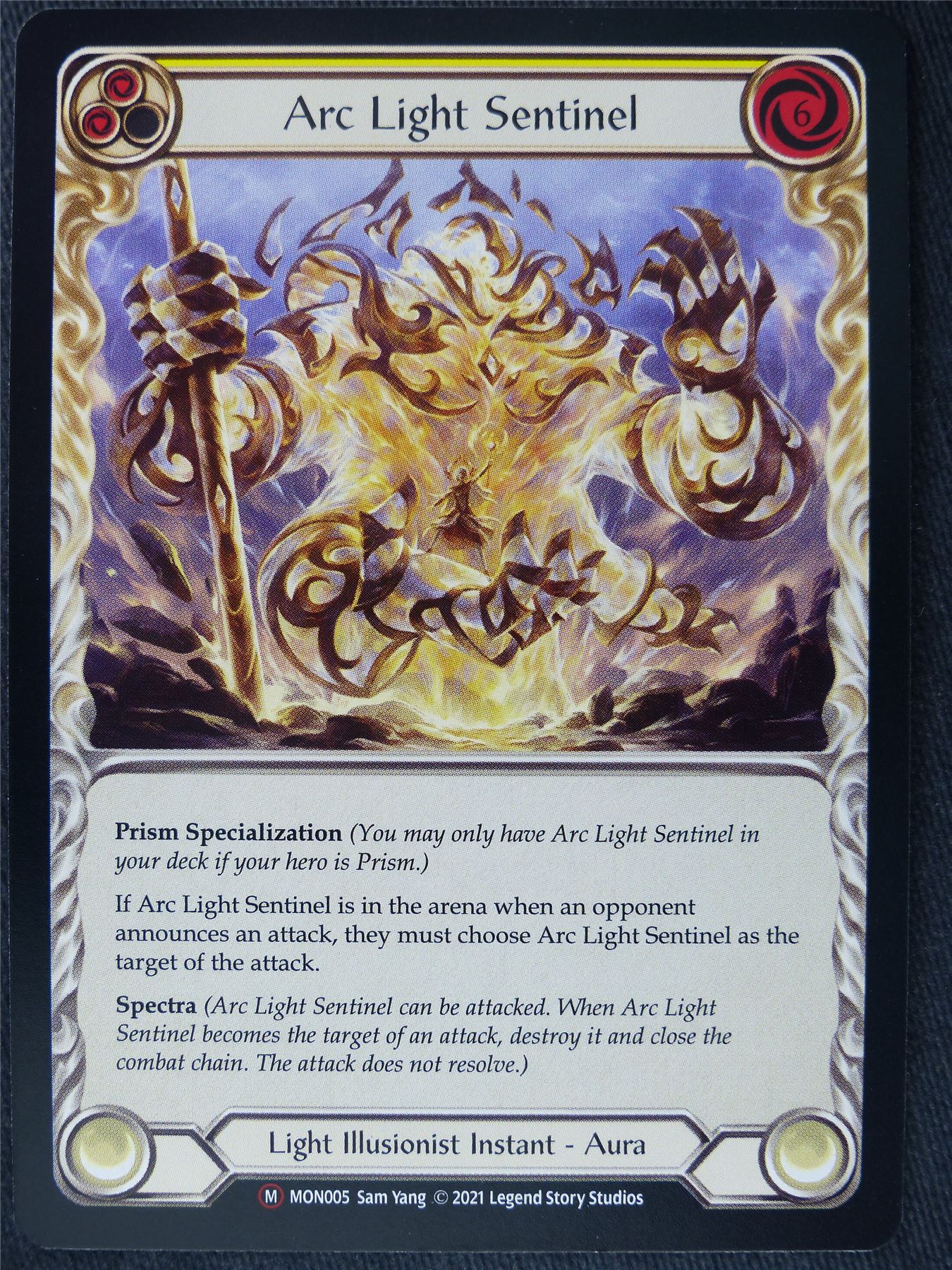 Arc Light Sentinel Yellow - Monarch Unlimited - Flesh and Blood Cards #GH