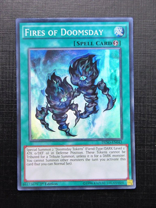 Yugioh Cards: FIRES OF DOOMSDAY DESO SUPER RARE # 28I33