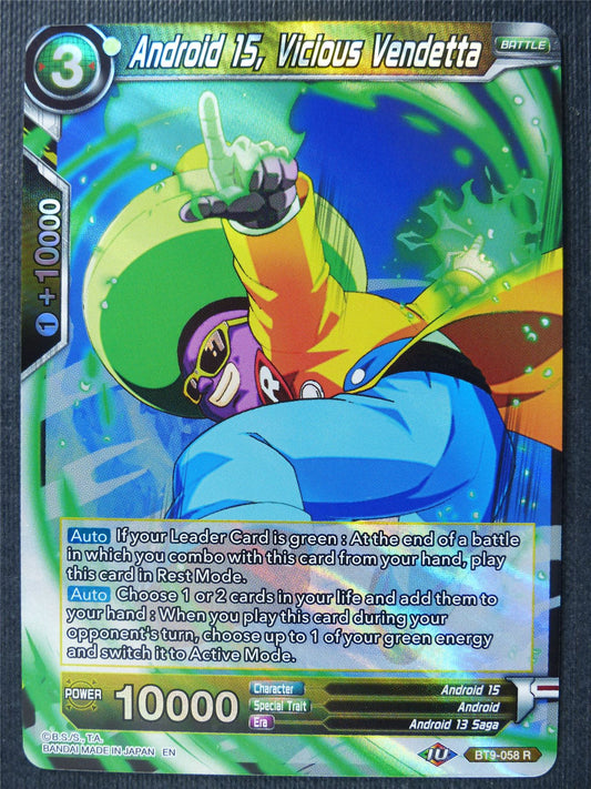 Android 15 Vicious Vendetta BT9 R - Dragon Ball Super Card #324