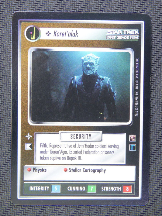 Koret Alak Black Border - Star Trek CCG Deep Space Nine #52Q