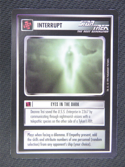 Interrupt Eyes in the Dark - Star Trek CCG Next Gen #53V