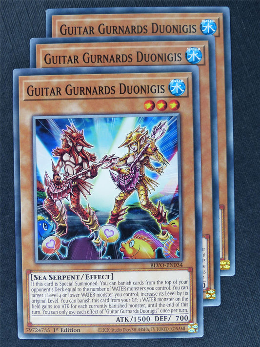 Guitar Gurnards Duonigis x3 - Yugioh Cards #XM