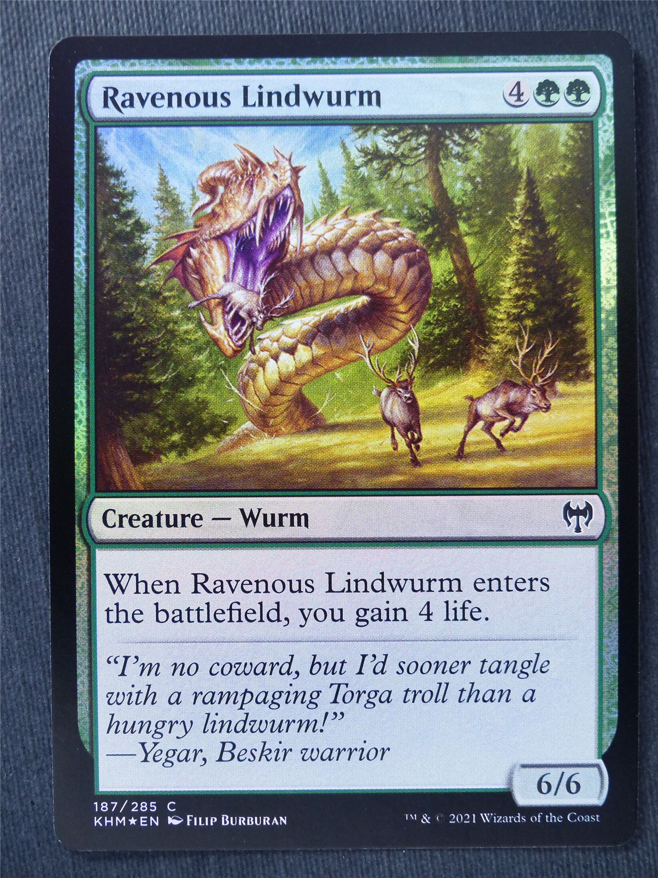 Ravenous Lindwurm Foil - Mtg Magic Cards #YQ