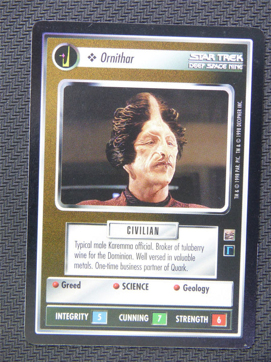 Ornithar Black Border - Star Trek CCG Deep Space Nine #52V