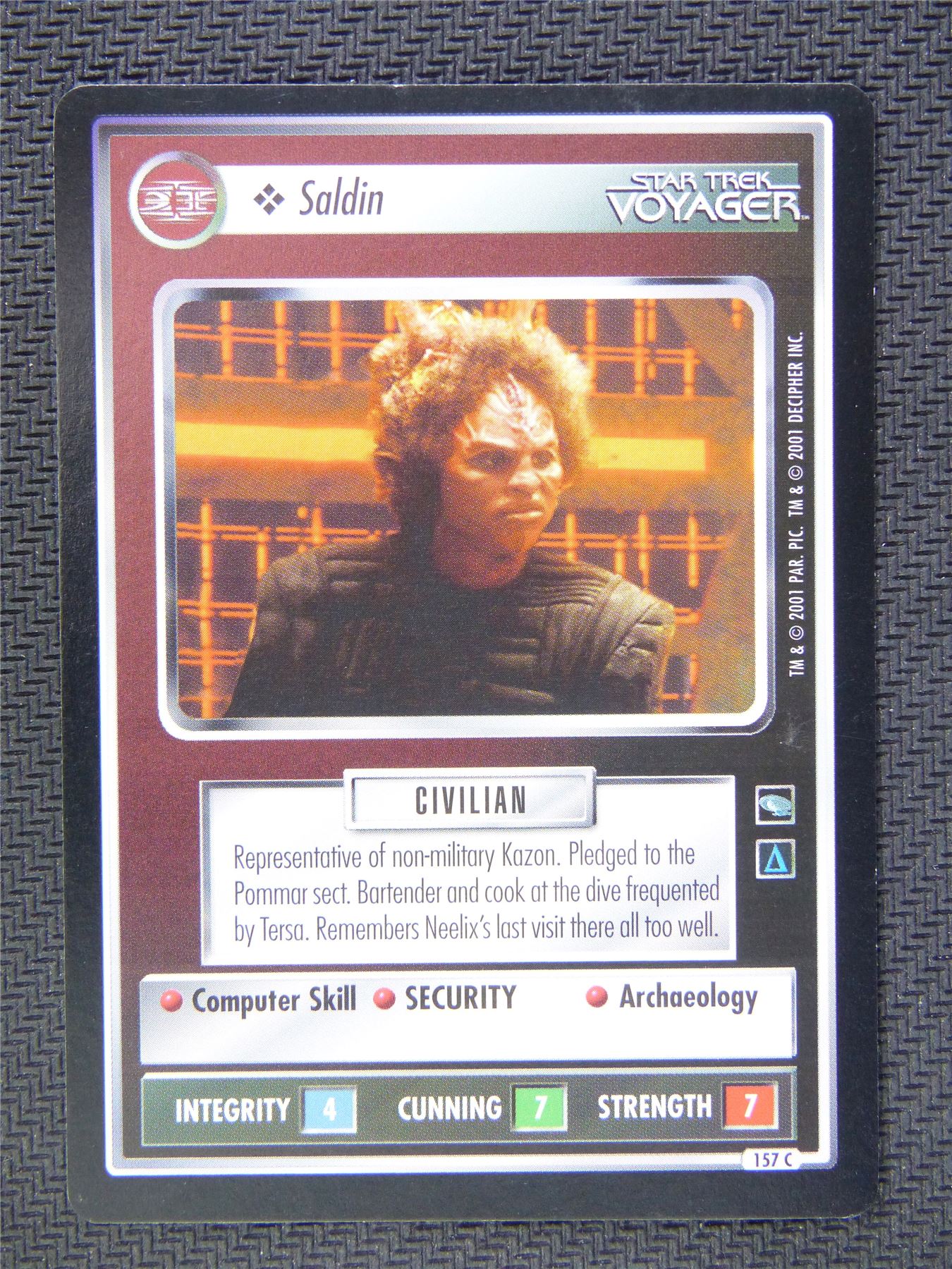 Saldin Black Border - Star Trek CCG Voyager #52B