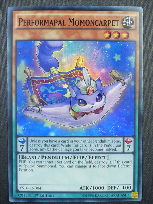 Performapal Momoncarpet YS16 Super Rare - 1st ed Yugioh Card #9CO