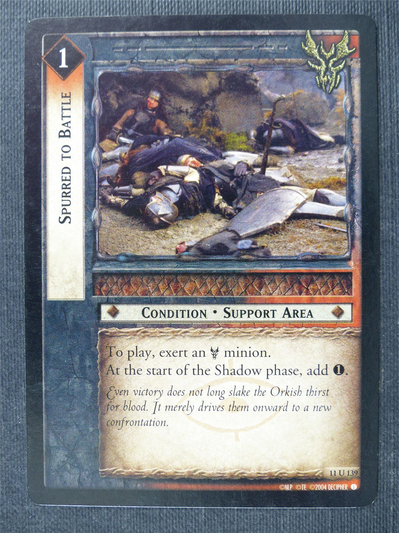 Spurred to Battle 11 U 139 - LotR Cards #2U9